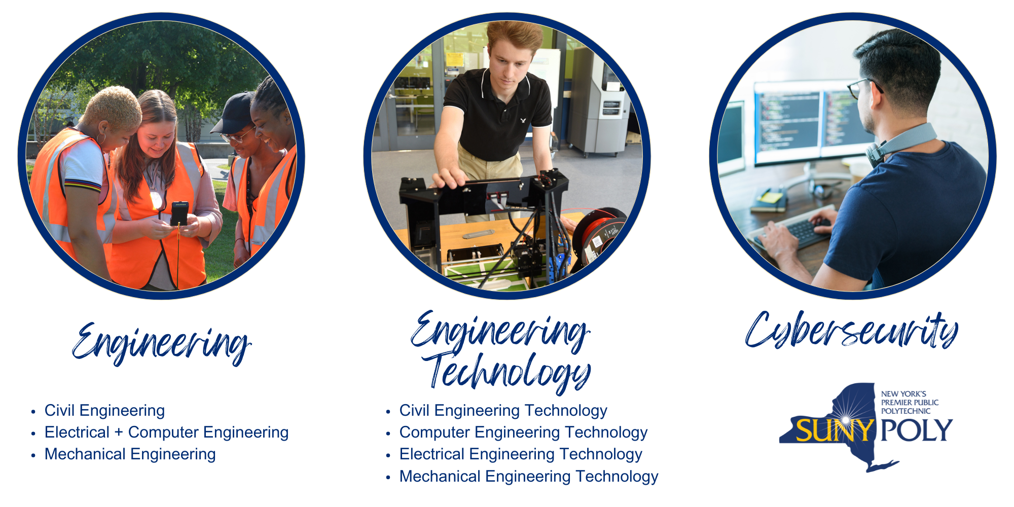 The following majors have laptop requirements: Civil Engineering Civil Engineering Technology Computer Engineering Technology Electrical + Computer Engineering Electrical Engineering Technology Mechanical Engineering Mechanical Engineering Technology, and Cybersecurity